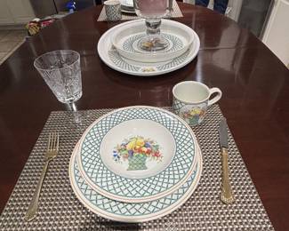 Villeroy and Boch "Basket" Service for 10 Plus Serving Pieces!