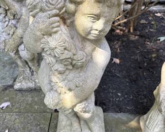 4 Garden Cherub Statues