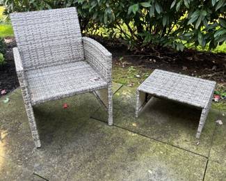 Patio Chair w/Ottoman