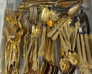 Gold plated Flatware