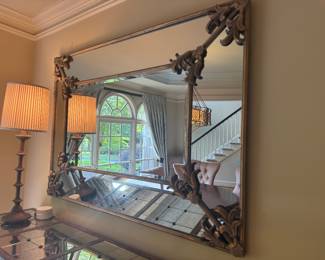 Nsonia Beveled Mirror in Antique Gold