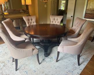 Tommy Bahama Kingstown Bonaire Dining Table 60" round converts to 80" round with leafs