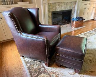King Hickory Athens Chair with Ottoman (1)