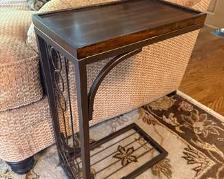 Brown & Burnished Copper Snack Table (2)