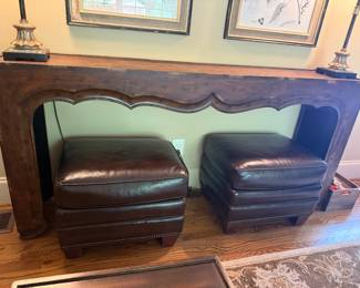 Fallon Scalloped Edge Wooden Console Table