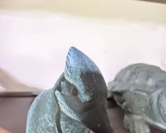 Carved Stone Blue Jay Figurine