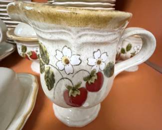 Mikasa Strawberry Festival Ceramic Pitcher