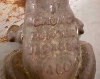 Cast Iron Frog Doorstop I CROAK FOR THE JACKSON WAGON
