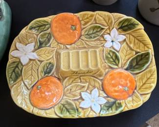 Florida Orange and Jasmine Ceramic Ashtray