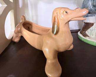 Weller Pottery Dachshund Planter