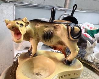 Humorous Cow Ashtray So You Think You Have Troubles