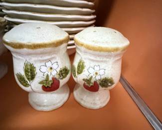 Mikasa Strawberry Festival Ceramic Salt and Pepper Shakers