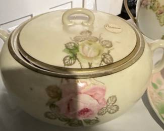 Royal Rudolstadt Prussia Hand Painted Covered Vegetable Dish