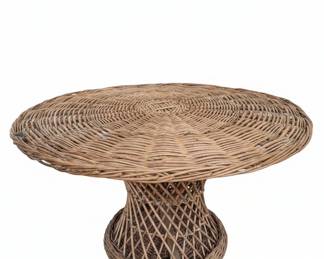 Vintage Wicker Mushroom Coffee Table