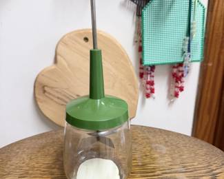 Federal Housewares Avocado Green Glass Food Chopper