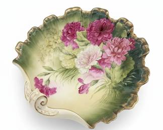 HandPainted Floral Porcelain Serving Dish  RS Prussia