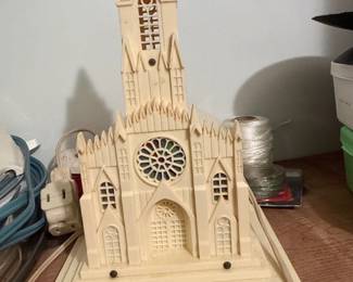Vintage Raylite Electric Corp. Musical Church Lamp
