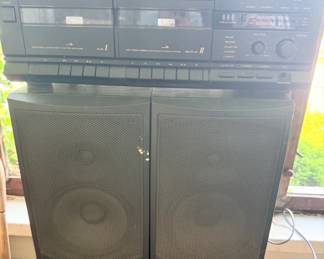 TEAC SW Stereo Double Cassette Deck with Infinity Speakers