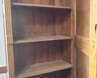 Antique Photo 2 of 3 - Oak Bookcase with Cabinet Door