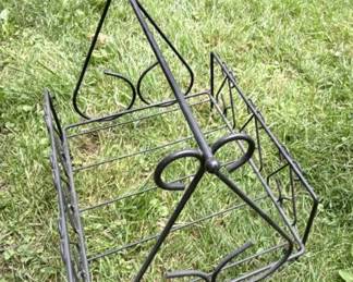 Vintage Wrought Iron Magazine Rack