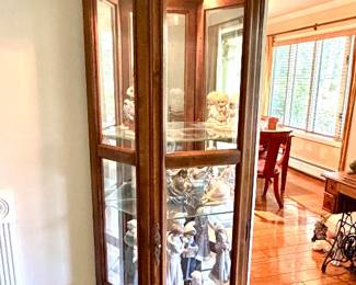 Corner Curio Display Cabinet Lighted)