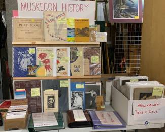 Large section of Muskegon area History- Books, Photos, Ephemera, Postcards