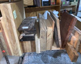 Exotic woods. A lot of them. This is just a fer cut ends but we have a lot of larger pieces of many species.