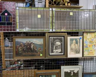 Some of the Stained Glass and Antique Artworks.