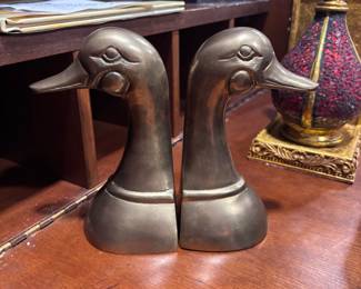 Solid brass book ends