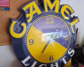 Vintage Camel Lights Clock