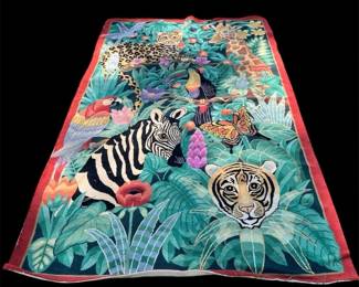Vintage Jungle Themed Rug