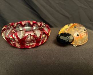 Vtg Crystal Decor Items