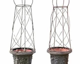 Vintagestyle Courtyard Garden Urns