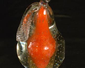 08 MCM Barbini Murano Glass Pear
