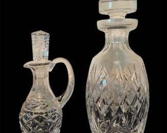 Vintage Diamond Cut Crystal Decanters