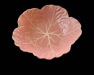 Vtg Bordallo Pinheiro Pink Cabbage Bowl