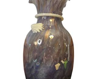 12 Murano Art Glass Masterpiece Lavender Aventurine Vase