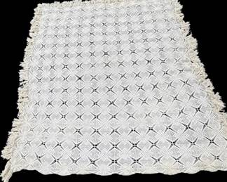 Hand Crocheted Vintage Bed Cover