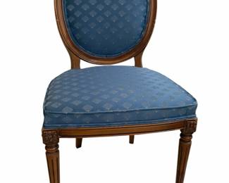 Louis Style Oval Back Upholstered Dining Chair