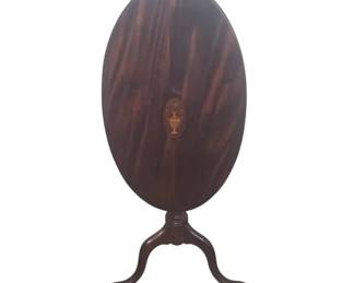 Antique English Georgian Style Mahogany Tilt Top Table