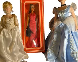 RARE FIND Vintage CHER Doll W Princess Di And Cinderella