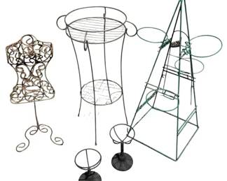 Five Metal Patio Decorations