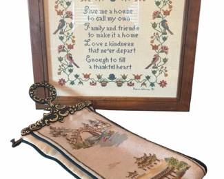 Vintage Embroidered Wall Decorations