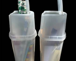 Christmas Wrapping Paper In Plastic Containers