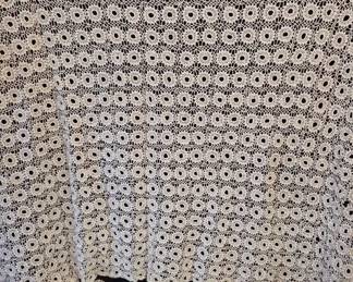 Crochet Lace Bed cover And 2 Standard Pillow Shams