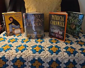 Handmade Crochet Afghan, Good Books And A Pillow