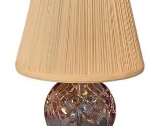 Waterford Round CrystalBrass Table Lamp