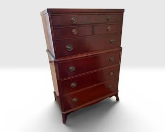 DUCO Mahogany TallBoy 6 Drawer Chest