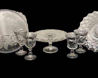 Vtg Fostoria, Heisey, Mikasa Indiana Glass Items