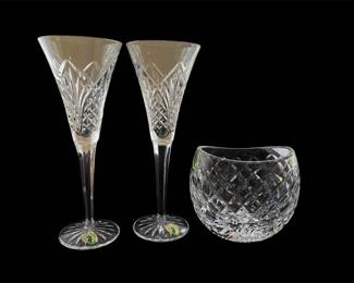A Pair Of Waterford Toasting Flutes WOriginal Box
